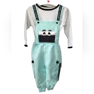 Baby Overall 2pc Set w/ Long Sleeve Shirt Size 3-6 Months